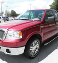 ford f 150 2007 red lariat flex fuel 8 cylinders rear wheel drive automatic with overdrive 32783
