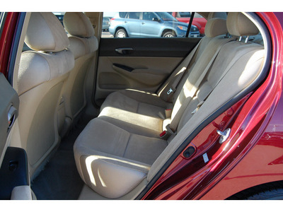 honda civic 2008 red sedan lx gasoline 4 cylinders front wheel drive automatic 77065