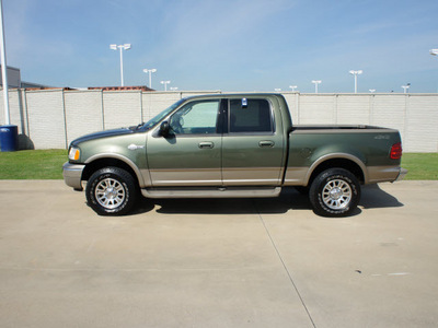 ford f 150 2002 dk  green king ranch gasoline 8 cylinders 4 wheel drive automatic with overdrive 76108
