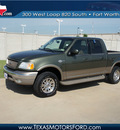 ford f 150 2002 dk  green king ranch gasoline 8 cylinders 4 wheel drive automatic with overdrive 76108