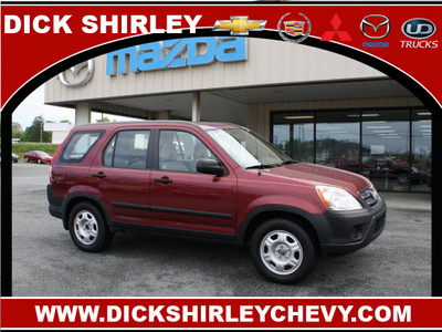 honda cr v 2005 red suv lx gasoline 4 cylinders front wheel drive automatic 27215