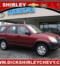 honda cr v 2005 red suv lx gasoline 4 cylinders front wheel drive automatic 27215