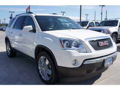 gmc acadia 2010 white suv slt 2 gasoline 6 cylinders front wheel drive automatic 77090