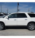 gmc acadia 2010 white suv slt 2 gasoline 6 cylinders front wheel drive automatic 77090