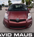 toyota yaris 2009 dark red hatchback gasoline 4 cylinders front wheel drive automatic 32771