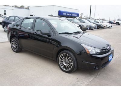 ford focus 2011 black sedan sport ses gasoline 4 cylinders front wheel drive automatic 77037