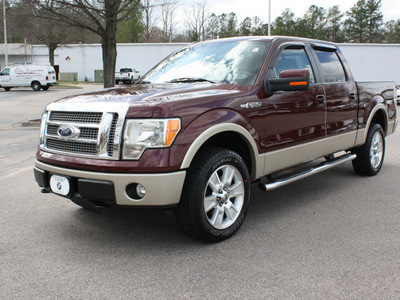 ford f 150 2010 dk  red lariat flex fuel 8 cylinders 4 wheel drive automatic 27616