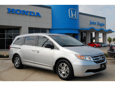 honda odyssey 2011 silver van ex l gasoline 6 cylinders front wheel drive automatic with overdrive 77065