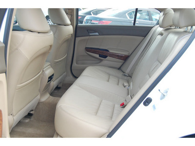 honda accord 2010 white sedan ex l v6 w navi gasoline 6 cylinders front wheel drive automatic 77065