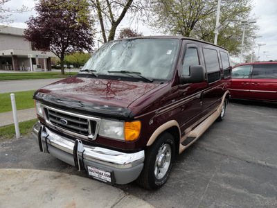 ford e 150 2005 red van conversion 8 cylinders automatic 60443