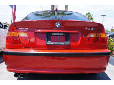 bmw 3 series 2004 red sedan 330i gasoline 6 cylinders rear wheel drive automatic 33157