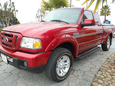 ford ranger 2007 red sport gasoline 6 cylinders rear wheel drive automatic with overdrive 94063