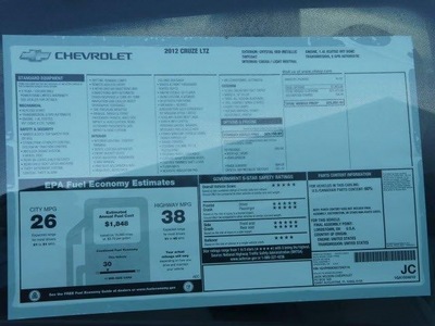 chevrolet cruze 2012 sedan ltz gasoline front wheel drive automatic 32086