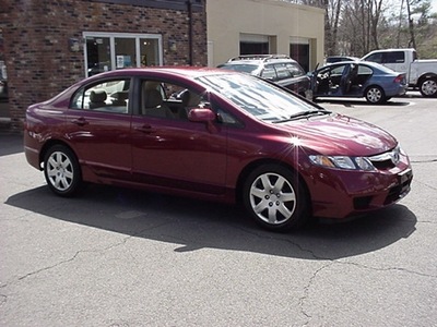 honda civic 2009 red sedan lx gasoline 4 cylinders front wheel drive automatic 06019