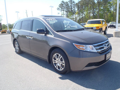 honda odyssey 2011 brown van ex l gasoline 6 cylinders front wheel drive automatic 28557