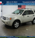ford escape 2008 white suv xlt gasoline 6 cylinders front wheel drive automatic with overdrive 76108