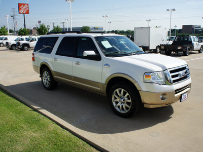 ford expedition el 2012 white suv king ranch flex fuel 8 cylinders 2 wheel drive automatic 76108
