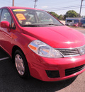 nissan versa 2007 red hatchback 1 8 s gasoline 4 cylinders front wheel drive automatic 28217