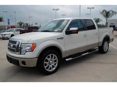 ford f 150 2009 white king ranch flex fuel 8 cylinders 2 wheel drive automatic with overdrive 77065