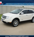 lincoln mkx 2008 off white suv gasoline 6 cylinders front wheel drive automatic with overdrive 76108