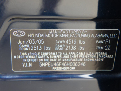 hyundai sonata 2006 dk  blue sedan gls v6 gasoline 6 cylinders front wheel drive automatic 76108