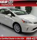 toyota prius v 2012 white wagon five hybrid 4 cylinders front wheel drive cvt 91731