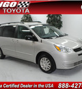 toyota sienna 2004 silver van le 7 passenger gasoline 6 cylinders front wheel drive automatic 91731