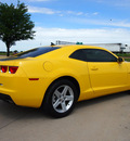 chevrolet camaro 2010 yellow coupe lt gasoline 6 cylinders rear wheel drive automatic 76018