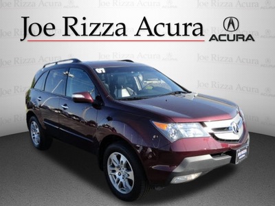 acura mdx 2007 dk  red suv tech awd gasoline 6 cylinders all whee drive automatic with overdrive 60462