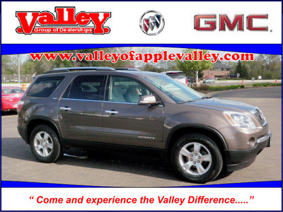 gmc acadia 2008 brown suv slt dvd gasoline 6 cylinders all whee drive automatic 55124