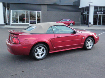 ford mustang 2004 dk  red 40th anni gasoline 6 cylinders rear wheel drive automatic with overdrive 55124