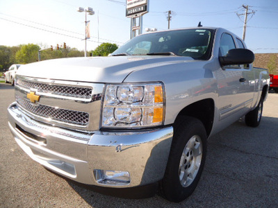 chevrolet silverado 1500 2012 silver pickup truck lt flex fuel 8 cylinders 2 wheel drive automatic 60007