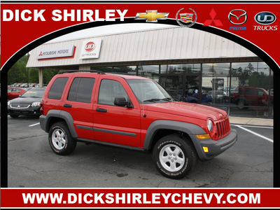 jeep liberty 2005 red suv sport gasoline 6 cylinders 4 wheel drive automatic 27215