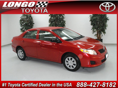 toyota corolla 2010 red sedan gasoline 4 cylinders front wheel drive automatic 91731