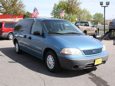 ford windstar 2001 blue van lx gasoline 6 cylinders front wheel drive automatic with overdrive 80229