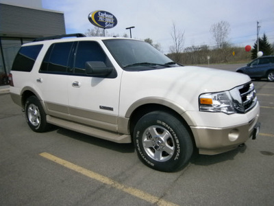 ford expedition 2008 white suv eddie bauer gasoline 8 cylinders 4 wheel drive automatic with overdrive 13502