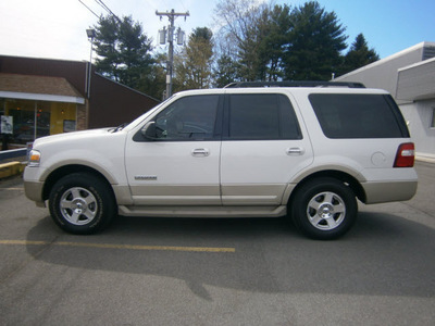 ford expedition 2008 white suv eddie bauer gasoline 8 cylinders 4 wheel drive automatic with overdrive 13502