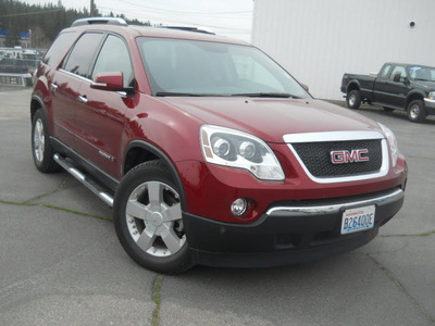 gmc acadia 2007 red suv slt 2 gasoline 6 cylinders all whee drive shiftable automatic 99208