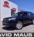 toyota highlander 2012 dark blue suv gasoline 4 cylinders front wheel drive automatic 32771