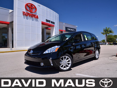 toyota prius 2012 black wagon v hybrid 4 cylinders front wheel drive automatic 32771