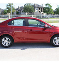 chevrolet sonic 2012 red sedan gasoline 4 cylinders front wheel drive 6 spd auto connivity plus 77090