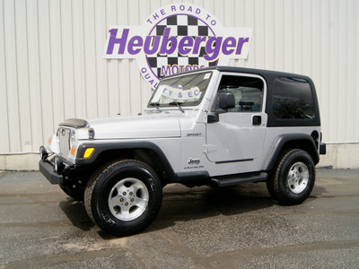 jeep wrangler 2003 bright silver suv sport gasoline 6 cylinders 4 wheel drive 5 speed manual 80905