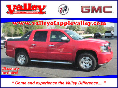 chevrolet avalanche 2007 red suv lt 1500 flex fuel 8 cylinders 4 wheel drive automatic 55124