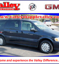 oldsmobile silhouette 2002 dk  blue van gl gasoline 6 cylinders front wheel drive automatic 55124