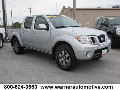 nissan frontier 2010 silver pro 4x gasoline 6 cylinders 4 wheel drive automatic with overdrive 45840