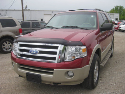 ford expedition 2007 red suv eddie bauer gasoline 8 cylinders 4 wheel drive automatic with overdrive 62863