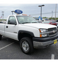 chevrolet silverado 2500hd 2003 white pickup truck work truck gasoline 8 cylinders 4 wheel drive automatic 07724