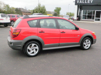 pontiac vibe 2005 red hatchback gasoline 4 cylinders front wheel drive automatic with overdrive 55124