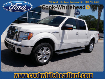 ford f 150 2012 white lariat gasoline 6 cylinders 4 wheel drive automatic 32401