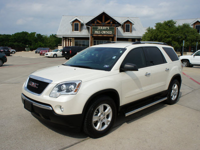 gmc acadia 2011 white suv gasoline 6 cylinders front wheel drive automatic 76087